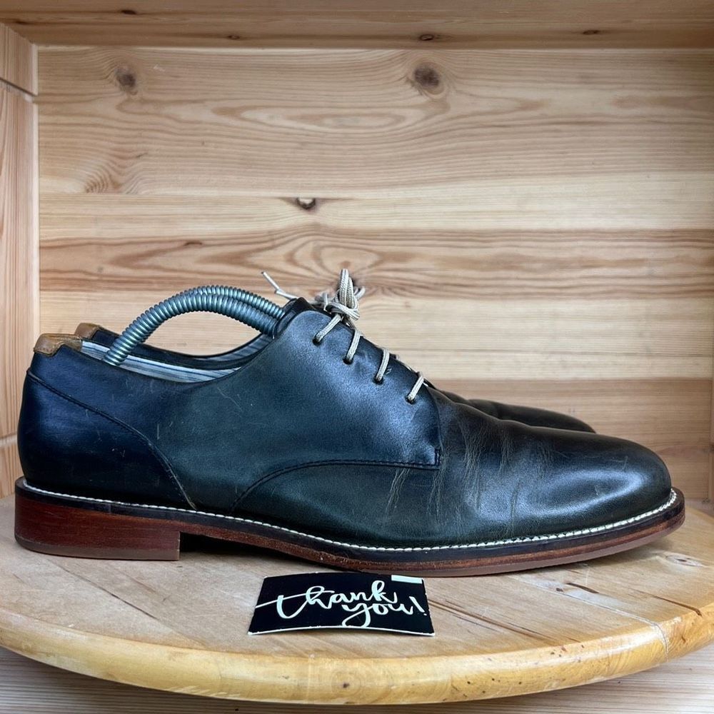 J. Shoes Green Handcrafted Leather Shoes Mens Size 8.5